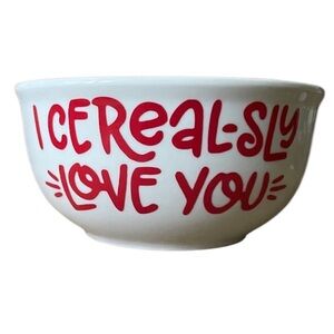 Royal Norfolk " I CEREAL-SLY Love You " Ceramic Cereal Bowl